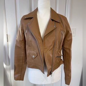 Tan moto jacket